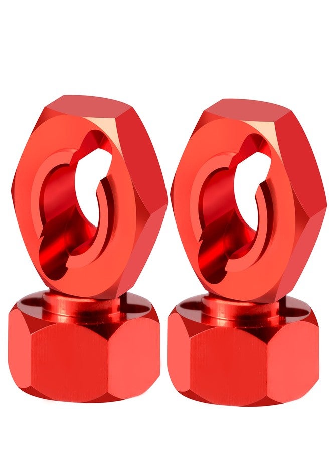 JGGZONE 4PCS Aluminum Wheel Hex Hub Extenders Adaptor Combiner Coupler RC Wheel Hex Drive Adapter Compatible with Losi 1/24 Micro-B 2WD Buggy Upgrade Parts (Red) - Image 3